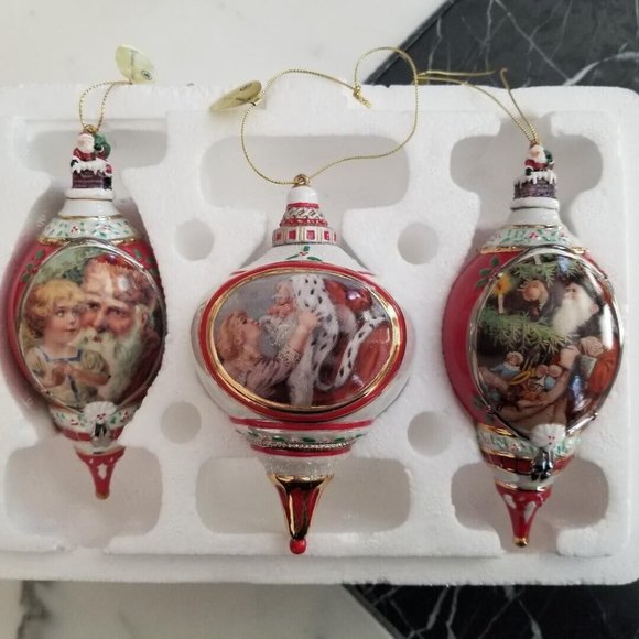 The Bradford Exchange Other - VNTG 2000 Bradford Exchange Santa Millennial Porcelain Ornaments Collection #2